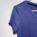 H by Halston Halston Blue V-Neck Short Sleeve Top Photo 3