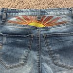 Anthropologie Embroidered Denim Shorts - Blue Photo 3