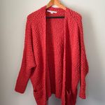 HYFVE  Open Front Raglan Sleeves Popcorn Knit Cardigan Size L Photo 2