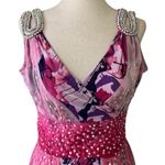 Stunning boutique mini dress with sheer maxi overlay Pink Photo 4