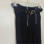 Rehab Black Straight Leg Women's Trousers with Gold Accents Photo 3