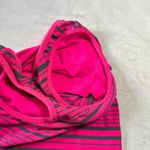 Athleta Scoop Neck Stripe Racerback Tank Top w/ Shelf Bra Size Small Workout Gym Photo 4