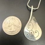 Brighton Retired Silverplated Twirl Collection Twisted Teardrop Pendant Necklace Photo 7