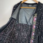 Vintage Icelandic Design Velvet Chenille Zip Up Cardigan Sweater Nordic Womens L Black Size L Photo 11