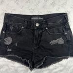 EXPRESS  Black Ripped Jean Shorts Photo 0