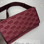 Michael Kors Jet Set Metallic Logo Large Wallet Crossbody - Mulberry Multi Photo 2