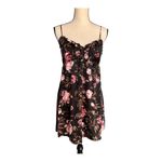 Midnight Bakery Elegant Floral Mini Dress in Black and Pink Size M Size M Photo 4