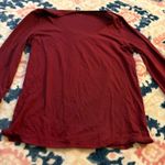 No Boundaries Burgundy Shirt Women Long Sleeve Size Large Photo 0