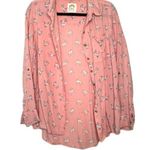 C&C California C & C California Coral Dalmatian Button Down Shirt L Photo 0