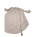 BeachLunchLounge  Button down Blouse Sz M Pink/White NWT Photo 6