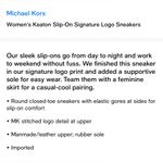 Michael Kors Keaton Slip On Signature Logo Sneaker - Size 11M Photo 6