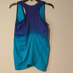 Be inspired Womens yoga Athletic Sleeveless tank Top Purple Aqua Tye Dye ombre M Photo 5
