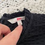 Levi's Puff Sleeve Crinkle Texture Long Sleeve Blouse Black (Small) Photo 2