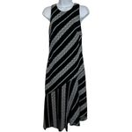 Donna Karan New York Black/White Texture Asymmetrical Hem Dress EUC 6 Photo 1