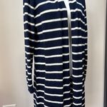 Old Navy  Blue with White Stripes Long Open Front Cardigan Photo 1