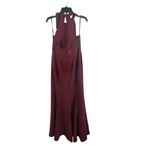 After Six  Bow Neck Open Back Trumpet Gown Cabernet 14 New Photo 5