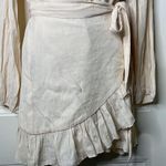 Etophe studios NWT! Etophe Sudios Creme Linen Dress with Wrap Skirt Size Small Photo 3