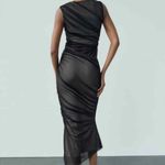 ZARA NEW‼️ WOMAN SS23 BLACK CONTRAST TULLE DRESS Size S Photo 9