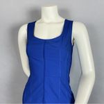 Club Monaco Sheath Dress Mini Women Size 0 Blue Sleeveless Cotton Darts Sleek Photo 2