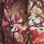 Ruby Rd  Jacket Womens 18 W  Red Floral Cropped Button‎ Collar Roll Tab Sleeve Photo 3