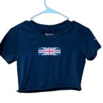 Pepe Jeans  London Cropped Blue Tee Shirt Photo 0