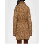 Lisa Todd limited edition luxurious mohair cheetah Print Belted cardigan NEW Brown Size M Photo 4