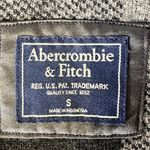 Abercrombie & Fitch Shacket Gray Black Sherpa Zip Up Sweater Jacket Small Photo 5