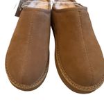 BEARPAW Womens Clog Slippers Suede Sheepskin Lined Tan M L Photo 1