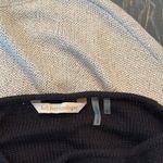 Soft Surroundings Asymmetrical Mixed Media Sweater Black/Tan with Sequins Large Photo 10