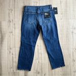 Silver Jeans NWT  Frisco Straight Leg Jeans Sz 30 High Rise Dark Wash Distressed Photo 3