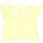 Caslon NWOT Lemon Yellow Embroidered Eyelet Knit Top Photo 0