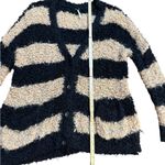 Free People  Marshmallow Cardigan Sweater Oversized Chunky Knit Taupe/Black Sz S Photo 7