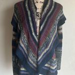 Anthropologie Rosie Neira Knit Striped Metallic Cocoon Cardigan Size Small Photo 3