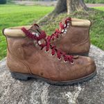 VTG Vasque Vibram Suede Old School Hiking Boots Men’s 8.5/Women’s 10 Brown Photo 3