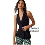 Hutch  | Anthropologie navy blue tuxedo vest top blouse NEW XXS Photo 8