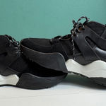 Kenneth Cole  Maddox Hiker Black Leather Knit Women's High Top Sneakers Size 8.5 Photo 0