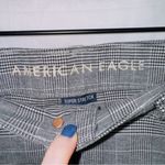 American Eagle  AE Gray Plaid High Waisted A-line Mini Skirt size 4 Photo 2