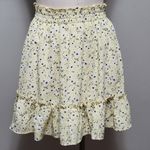 LC Lauren Conrad  Yellow Fleurs Smocked Waist Flounce Skirt Size Small Photo 1
