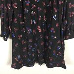 Hatch Maternity Tunic Dress One Size Black Floral Oversized Long Sleeve Mini Photo 8