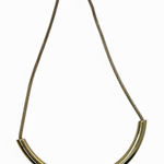 EXPRESS  gold-tone curved bar choker necklace Modern Minimal Arc Tube Minimalist Photo 0