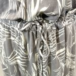 Hilary Radley gray and white palm leaf print knit dress size large Photo 4