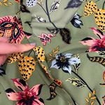 Loft Floral Green Wrap Dress Photo 4