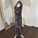 INC Romantic Goth Black Cream Floral Silk Midi Maxi Lace Trimmed Slip Dress 2 XS Photo 5