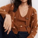 Madewell  Brown Cardigan with Floral Details Photo 2