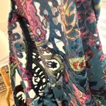 Peace‎ + Love Paisley Floral Velvet Burnout Dress Sz M Baroque Whimsy Glam New Blue Size M Photo 5