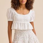 Altar'd State  white Lindsay Babydoll Top NWT Photo 0