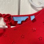 Draper James  Eyelet Red cotton blouse size XL Photo 1