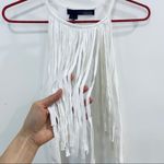 360 Sweater Italian Yarn fringe tank top NEW White Photo 2