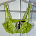 Victoria's Secret Victoria’s Secret very sexy low cut Demi bra like green sheer crochet 34C NWT Photo 0