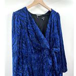 Torrid At The Knee Velvet High Slit Dress Blue Size 20 Photo 2